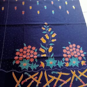 Batik tulis motif bunga tulip dan teratai dan golok