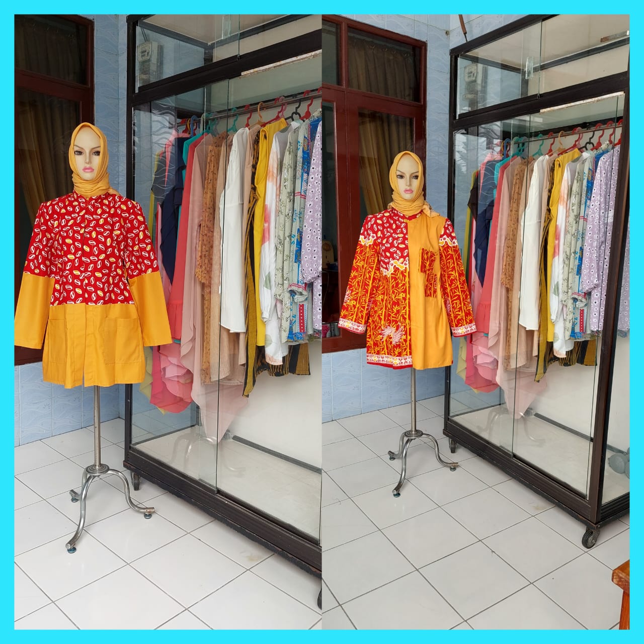 Outer Kombinasi Batik Bekasi motif Garuda & Kopi