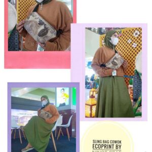 custom motif slim bag wanita ecoprint